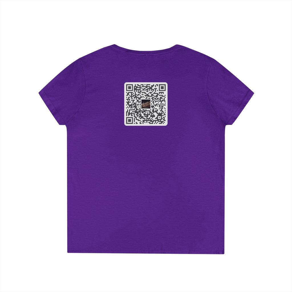Freakypreneur V-Neck Tee — Women’s Entrepreneur T‑Shirt with Cigar Graphic & QR Code