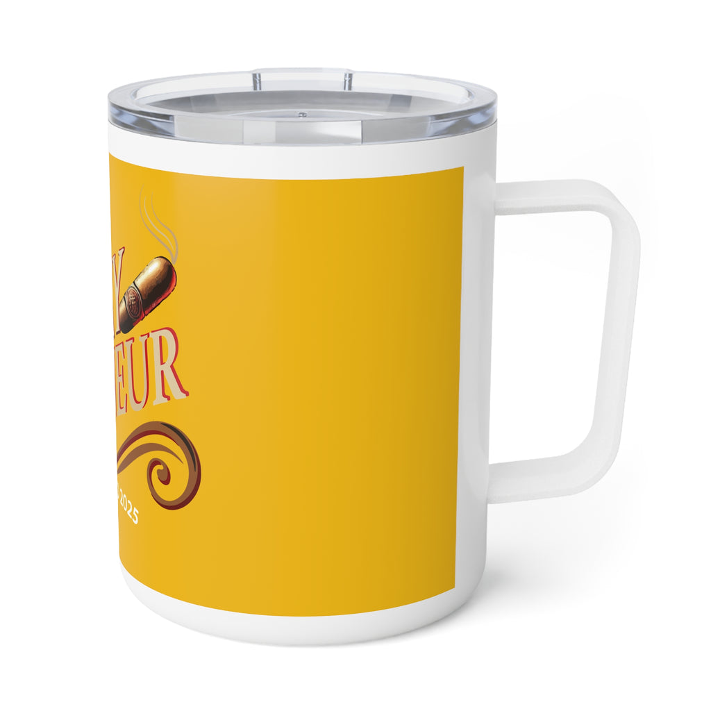 Freakypreneur Cigars Insulated Coffee Mug - 10oz Unique Design for Coffee Lovers & Cigar Enthusiasts
