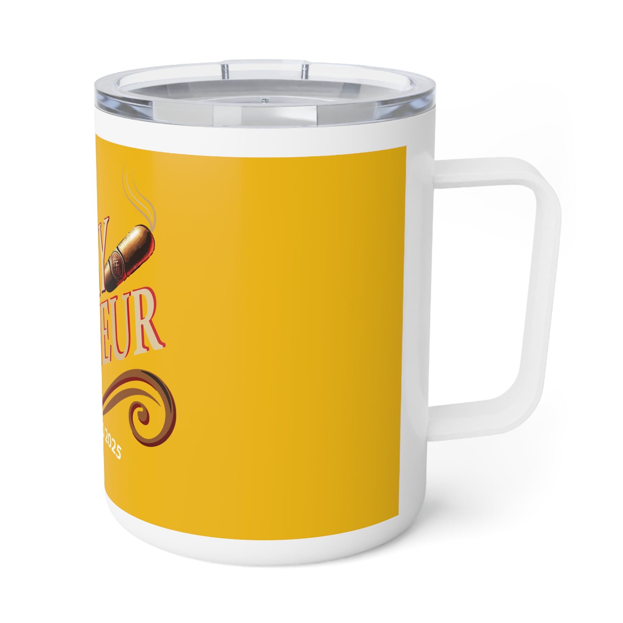 Freakypreneur Cigars Insulated Coffee Mug - 10oz Unique Design for Coffee Lovers & Cigar Enthusiasts