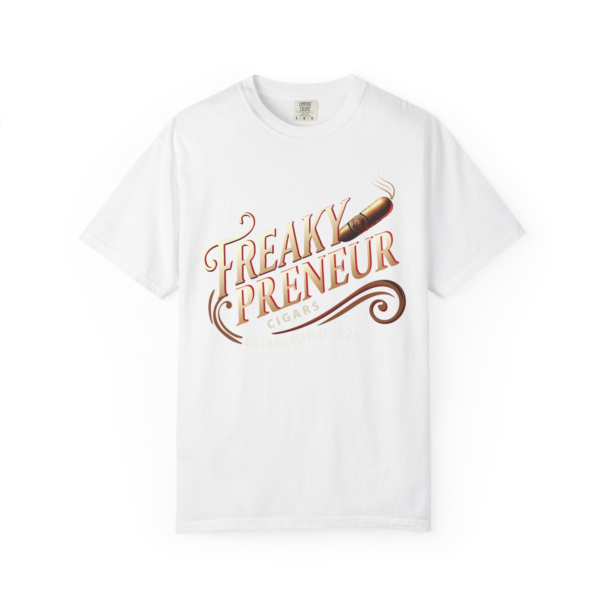 Freakypreneur Graphic T-Shirt — Vintage Cigar Logo with QR Back
