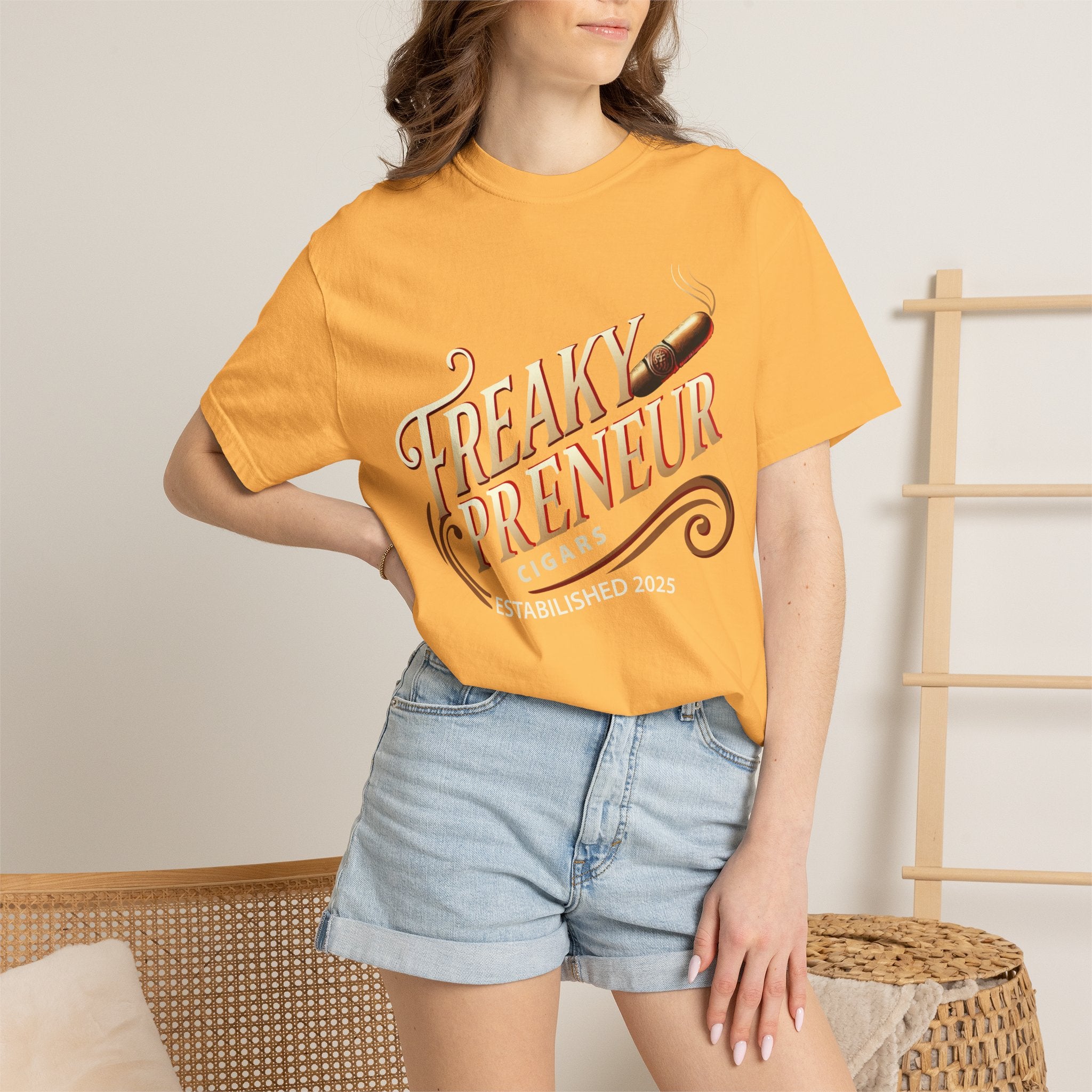 Freakypreneur Graphic T-Shirt — Vintage Cigar Logo with QR Back