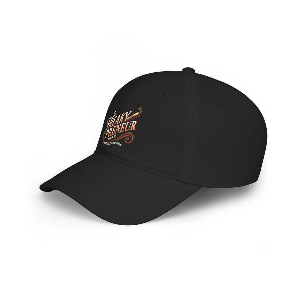 Freakypreneur Cigar Embroidered Baseball Cap — Low Profile Red Hat