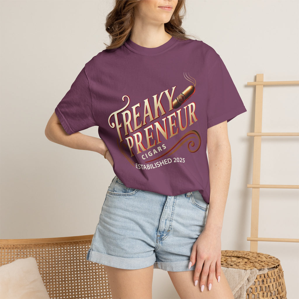 Freakypreneur Graphic T-Shirt — Vintage Cigar Logo with QR Back