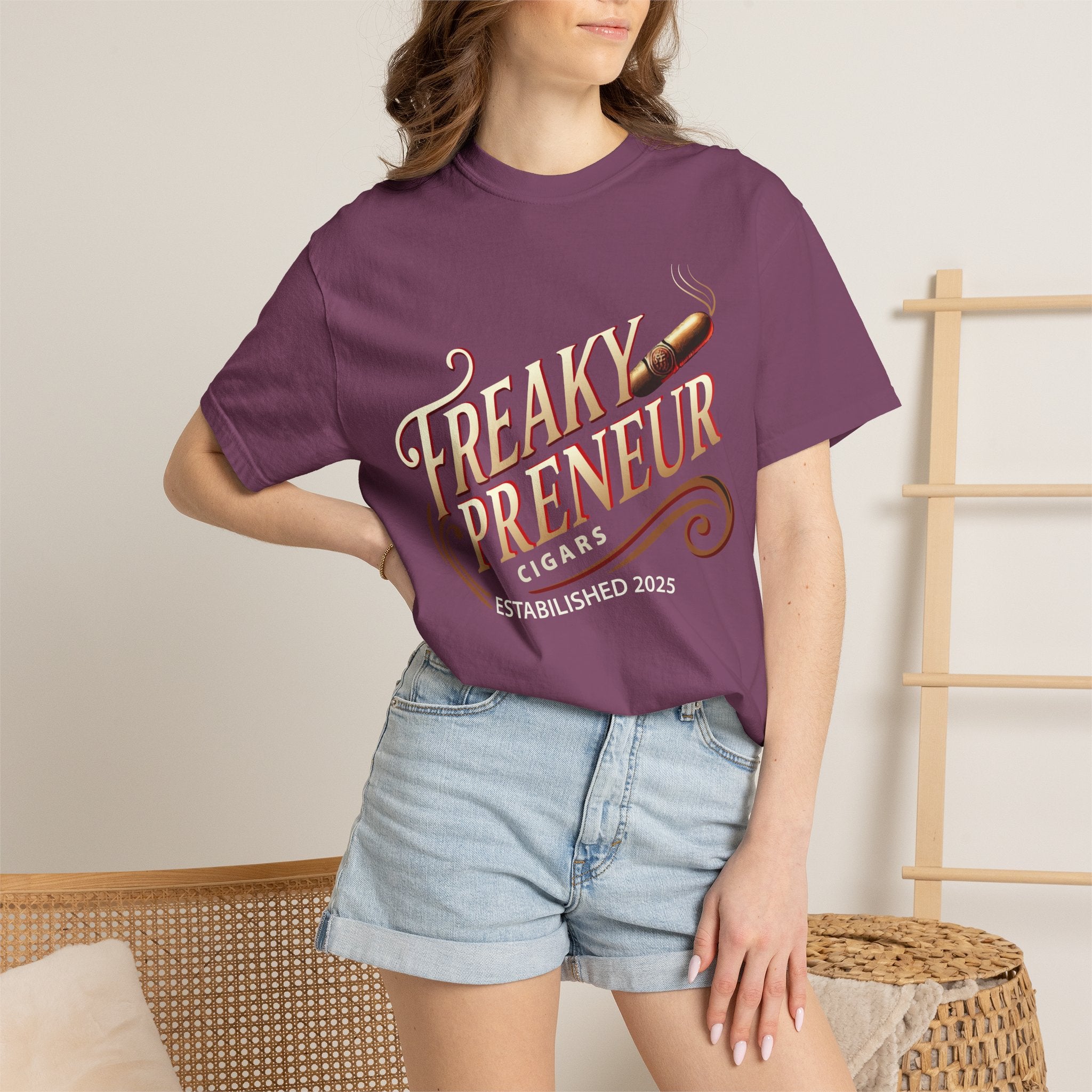 Freakypreneur Graphic T-Shirt — Vintage Cigar Logo with QR Back