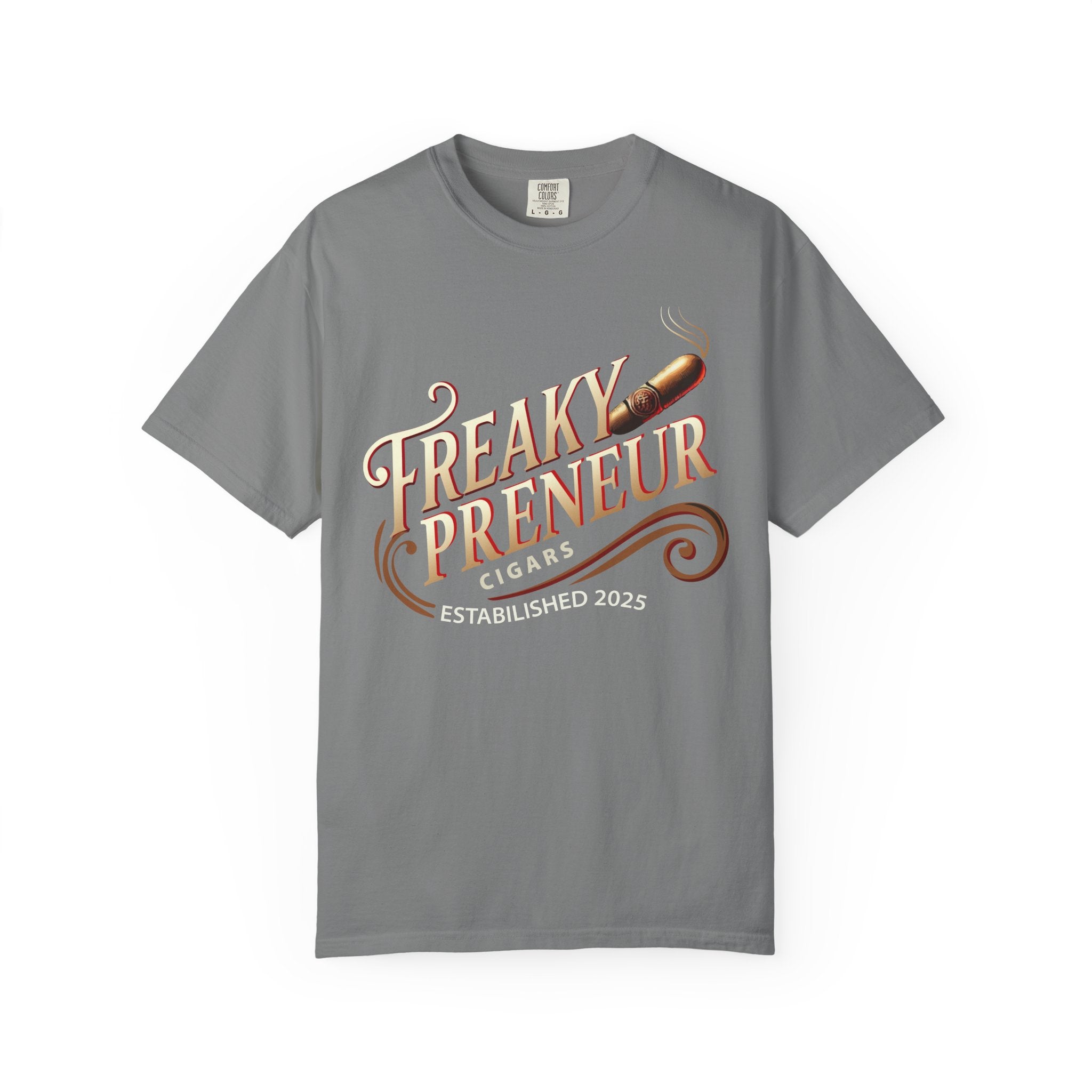Freakypreneur Graphic T-Shirt — Vintage Cigar Logo with QR Back