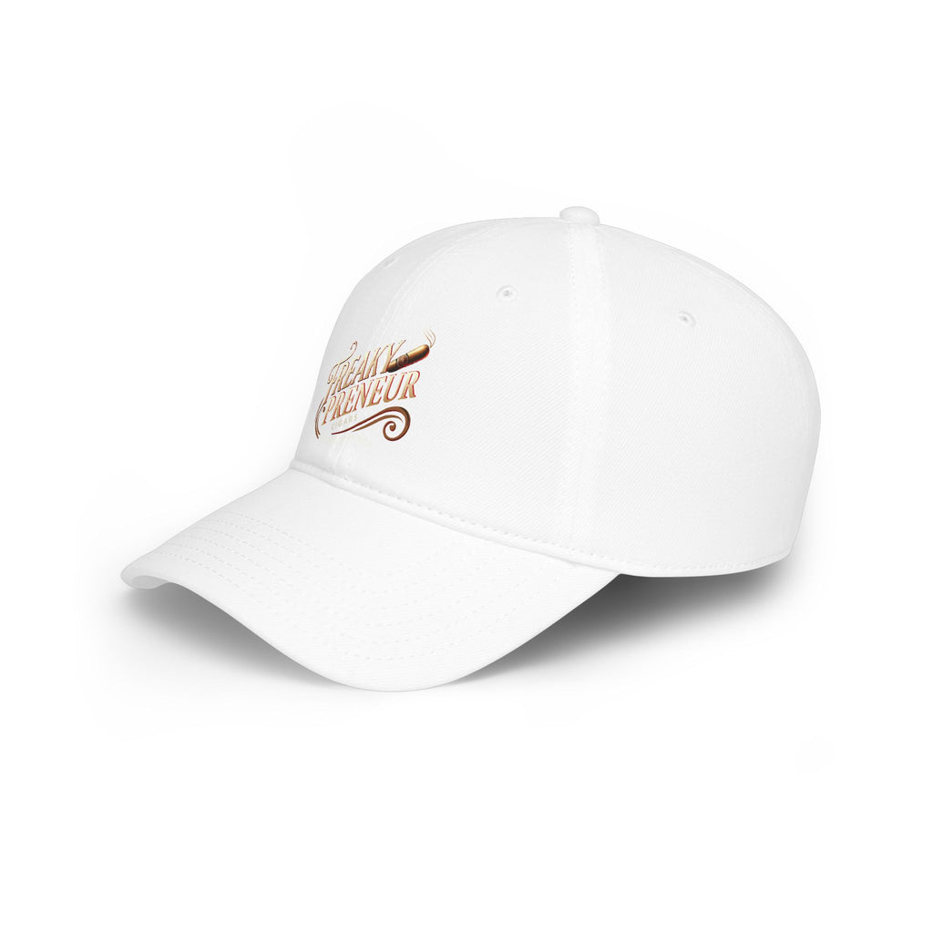 Freakypreneur Cigar Embroidered Baseball Cap — Low Profile Red Hat