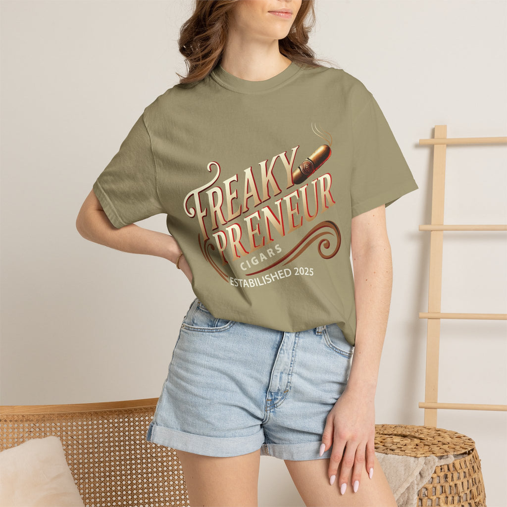 Freakypreneur Graphic T-Shirt — Vintage Cigar Logo with QR Back