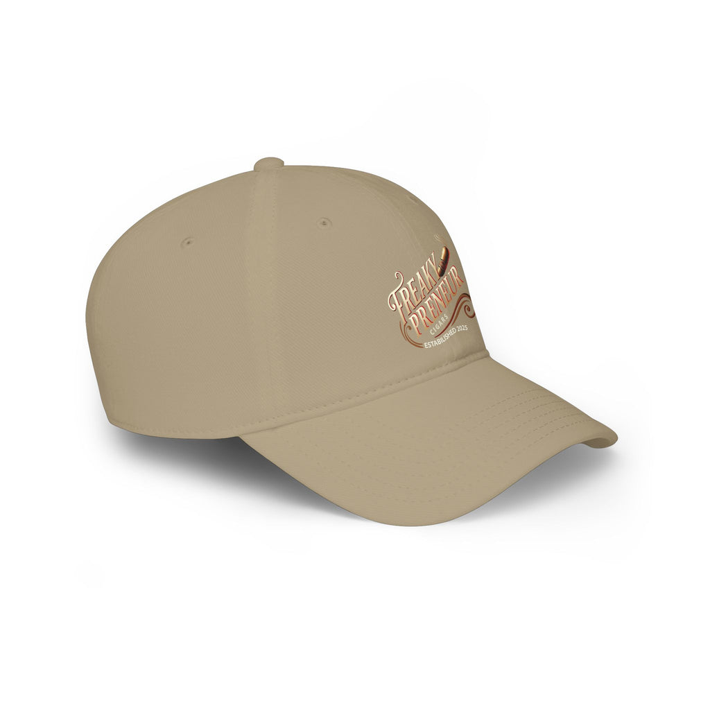 Freakypreneur Cigar Embroidered Baseball Cap — Low Profile Red Hat
