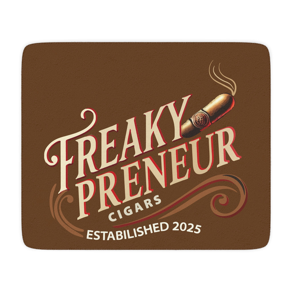 Freakypreneur Cigars Sherpa Blanket - Cozy Throw for Relaxation & Celebrations