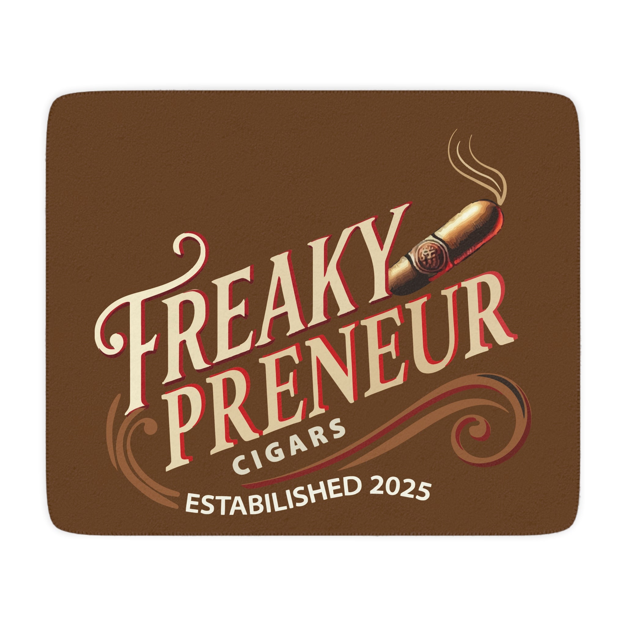 Freakypreneur Cigars Sherpa Blanket - Cozy Throw for Relaxation & Celebrations