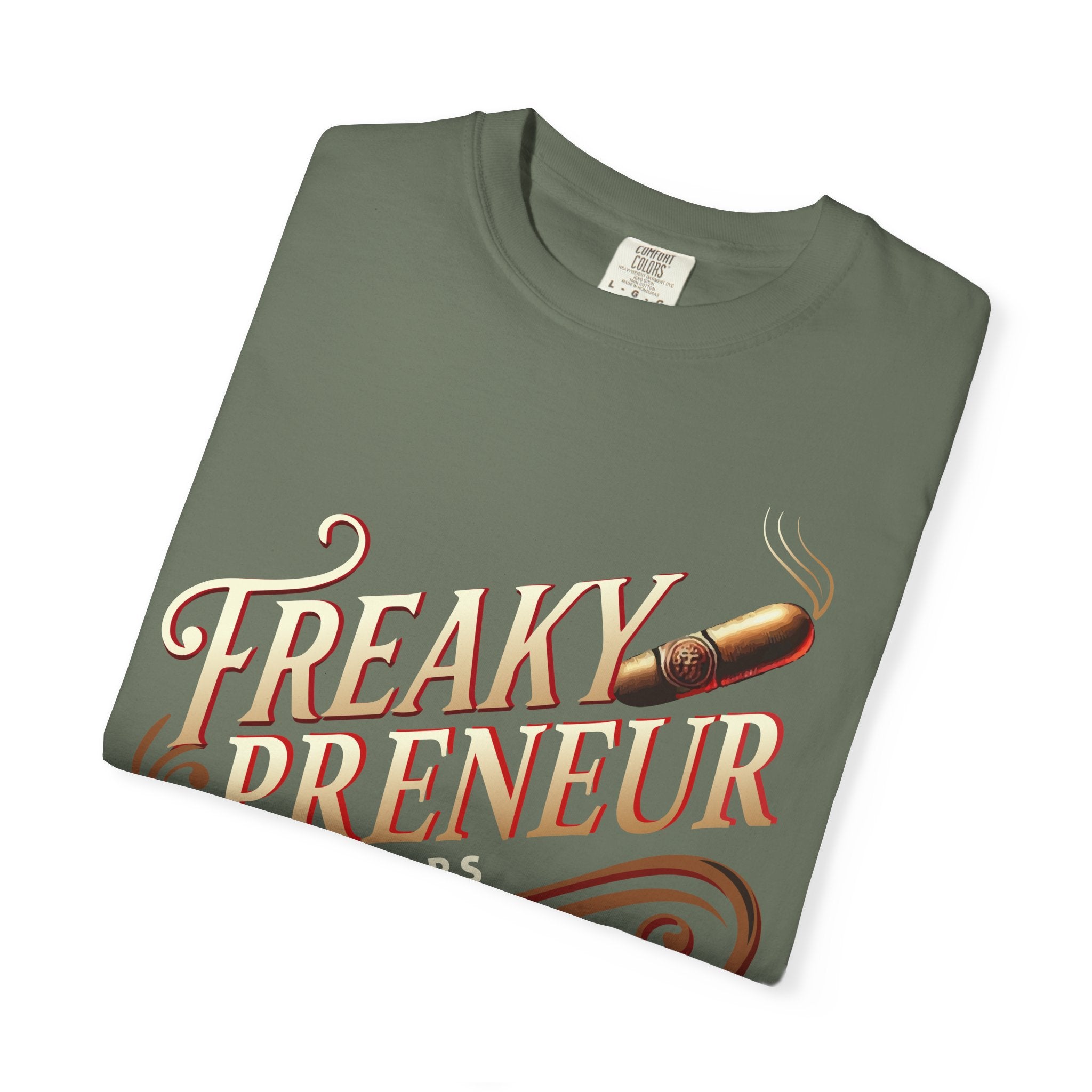 Freakypreneur Graphic T-Shirt — Vintage Cigar Logo with QR Back