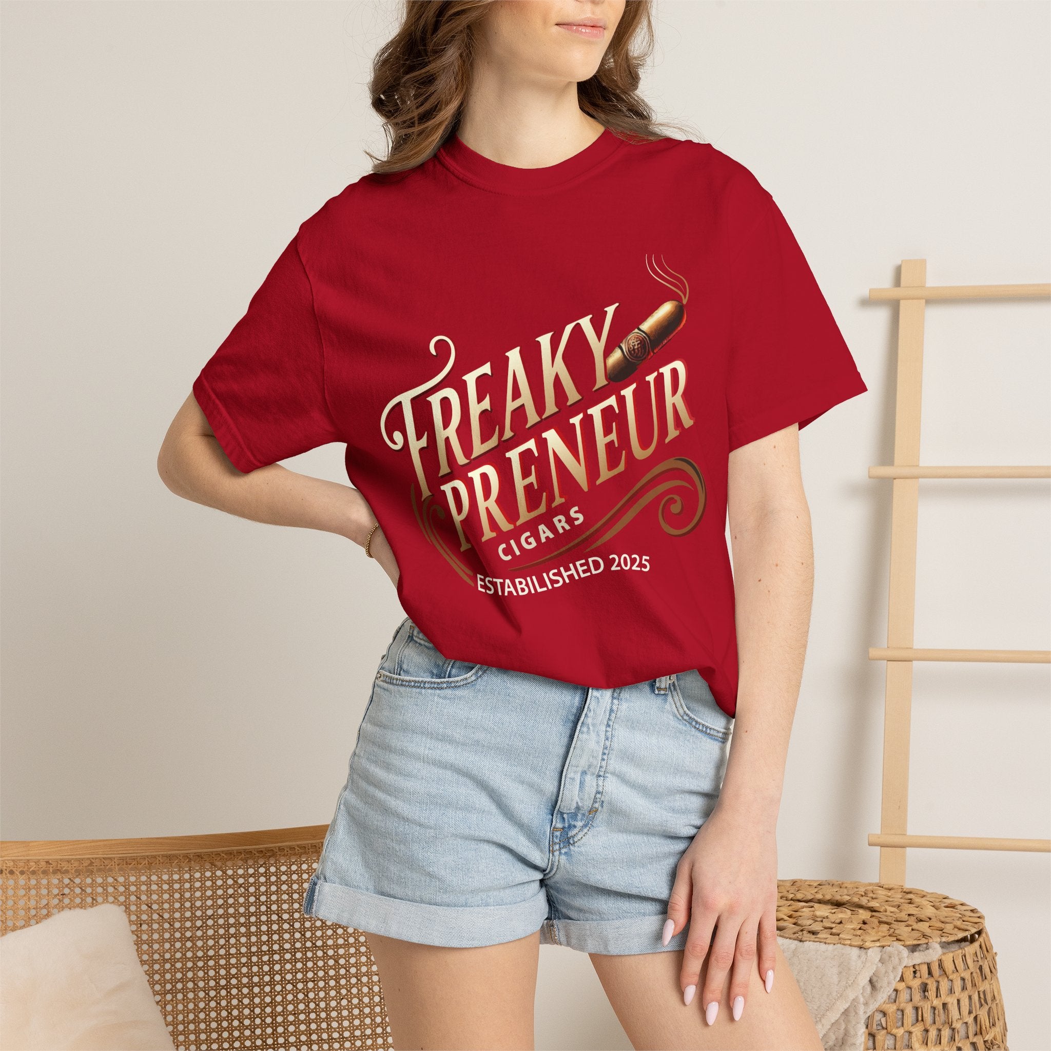 Freakypreneur Graphic T-Shirt — Vintage Cigar Logo with QR Back