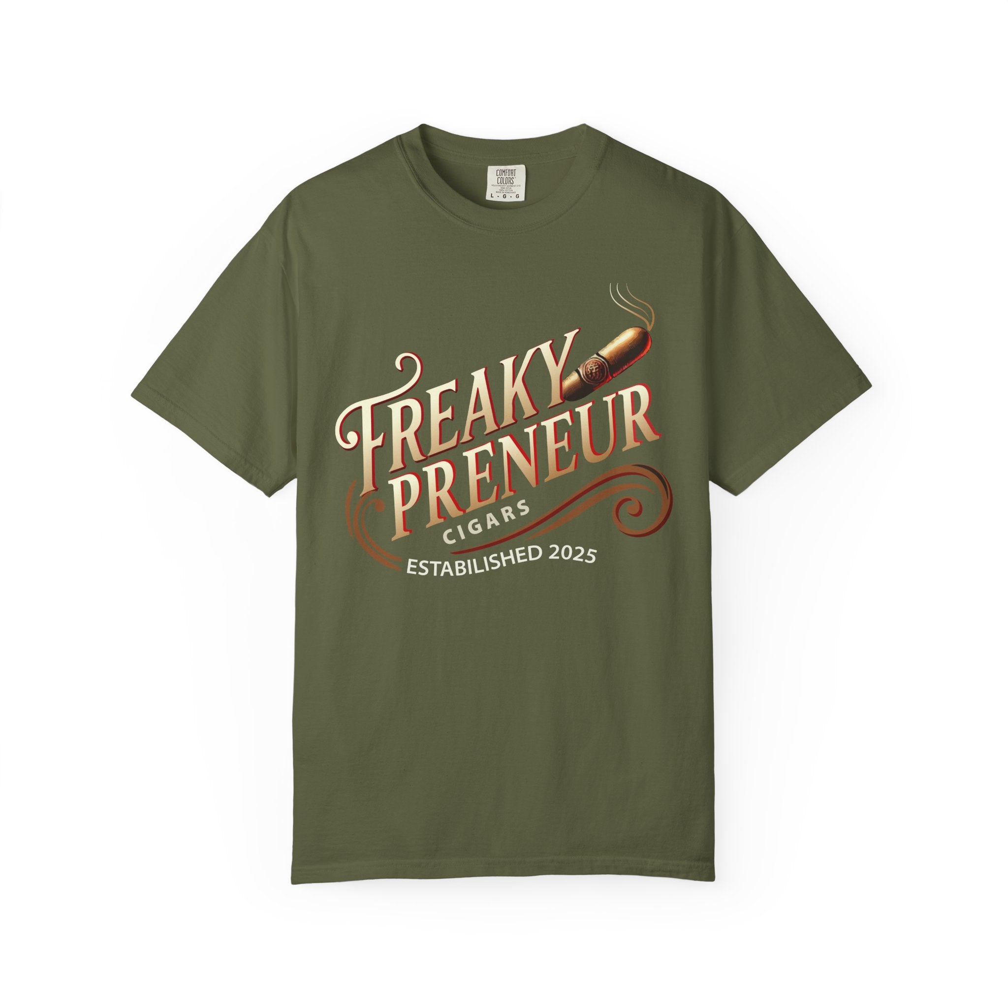 Freakypreneur Graphic T-Shirt — Vintage Cigar Logo with QR Back