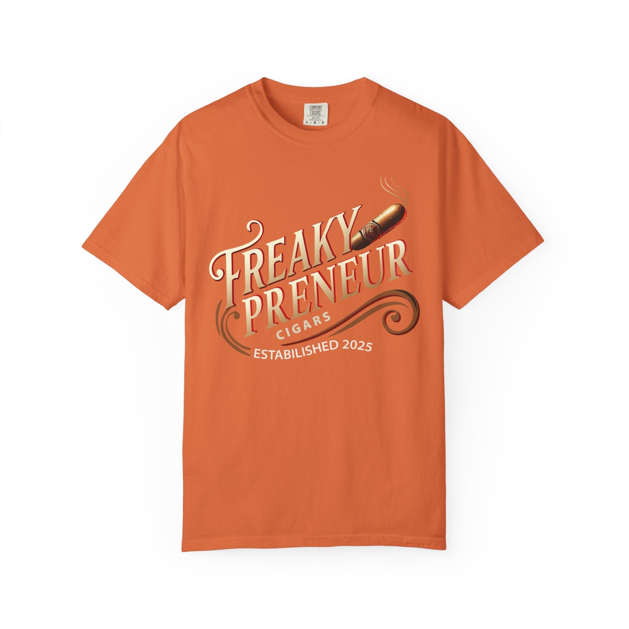 Freakypreneur Graphic T-Shirt — Vintage Cigar Logo with QR Back