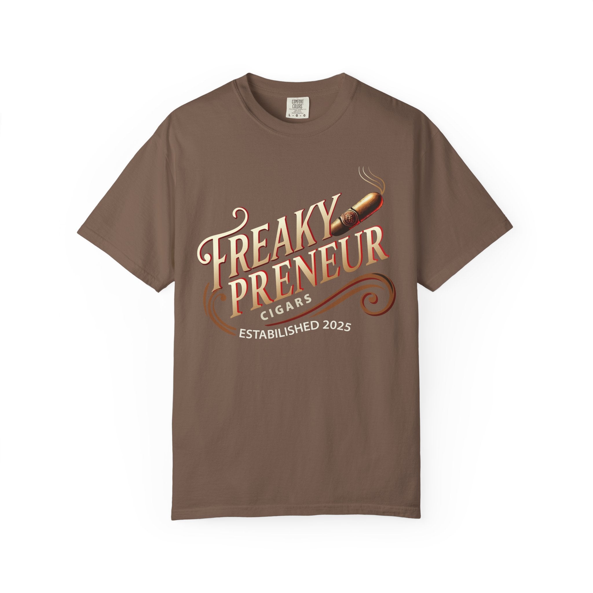 Freakypreneur Graphic T-Shirt — Vintage Cigar Logo with QR Back