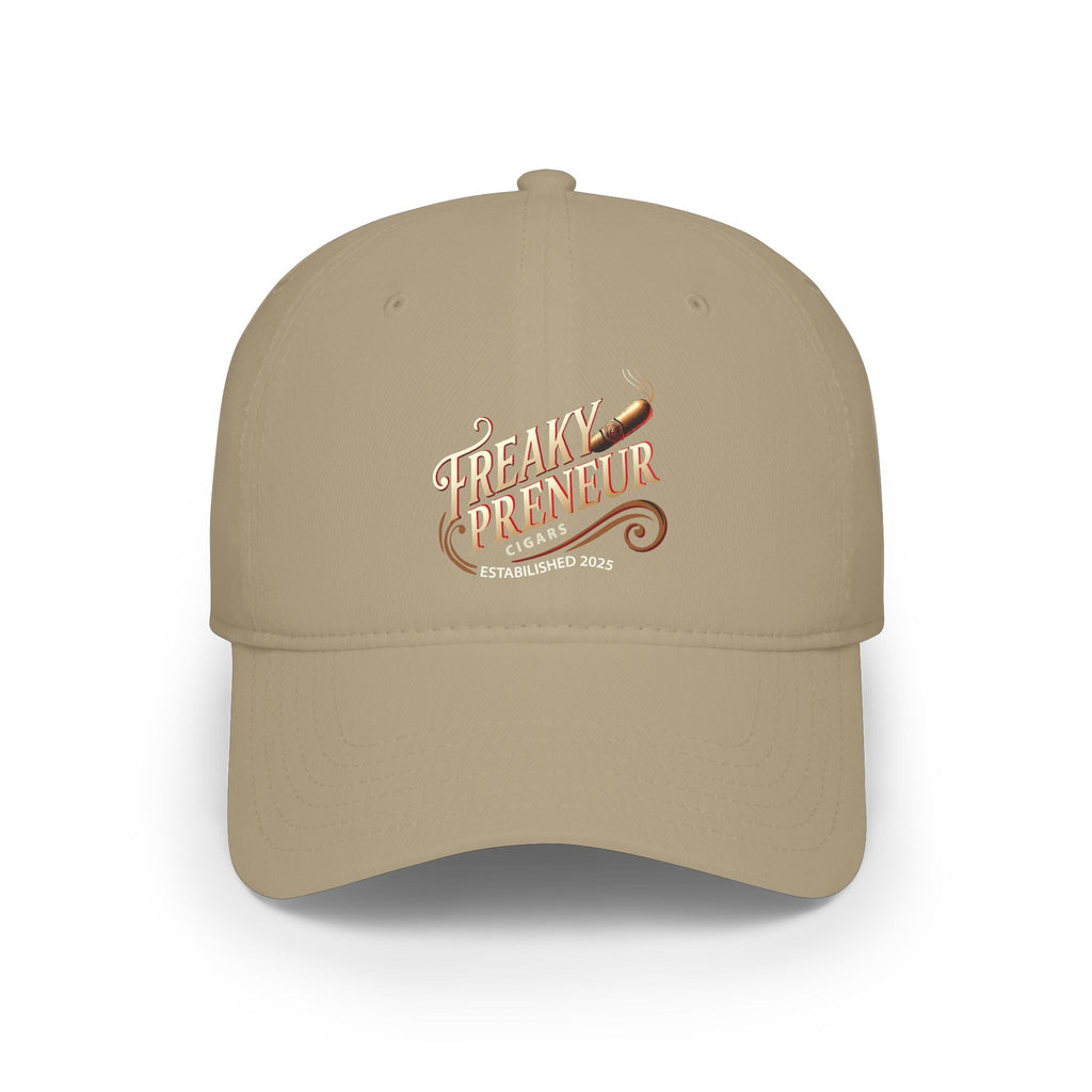 Freakypreneur Cigar Embroidered Baseball Cap — Low Profile Red Hat