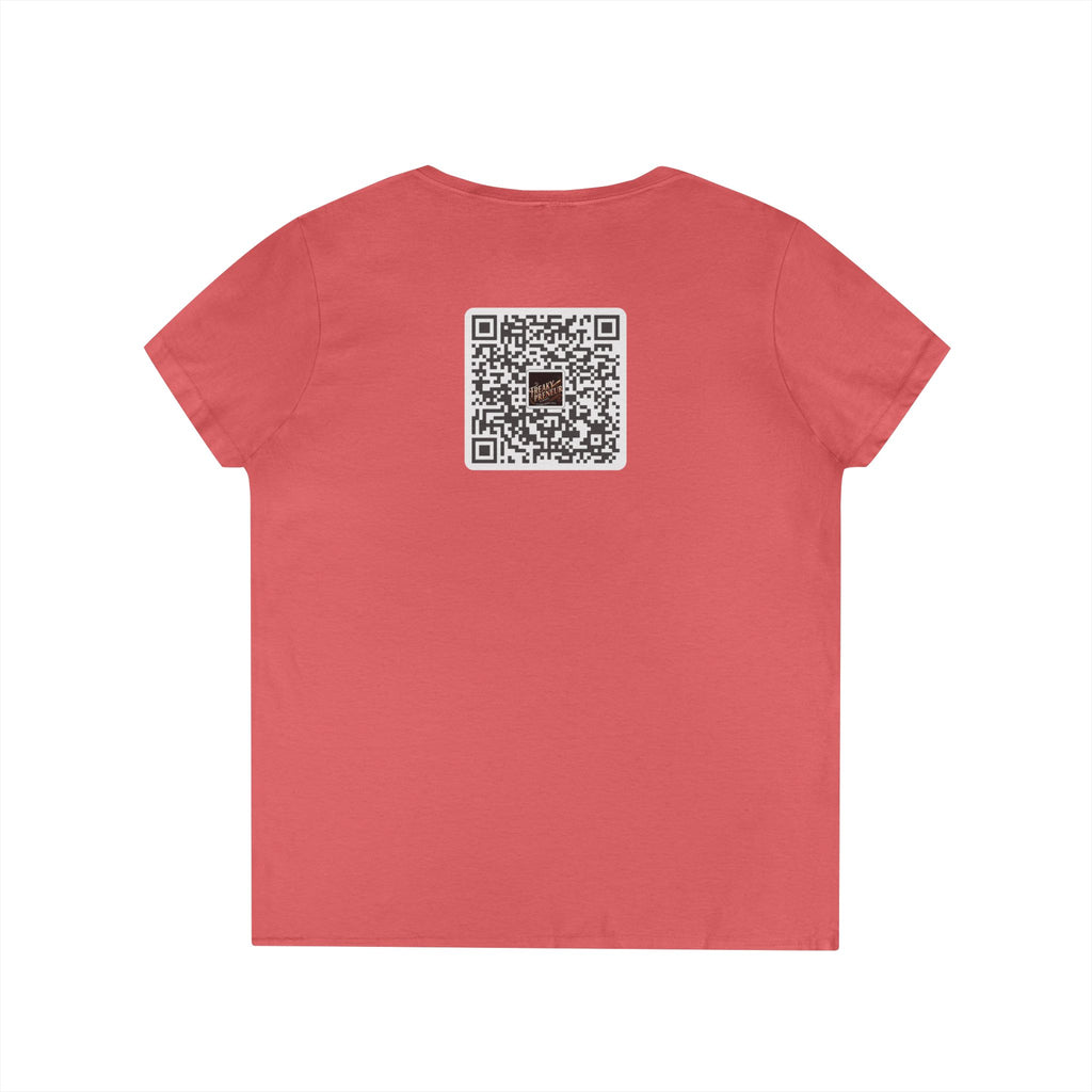 Freakypreneur V-Neck Tee — Women’s Entrepreneur T‑Shirt with Cigar Graphic & QR Code