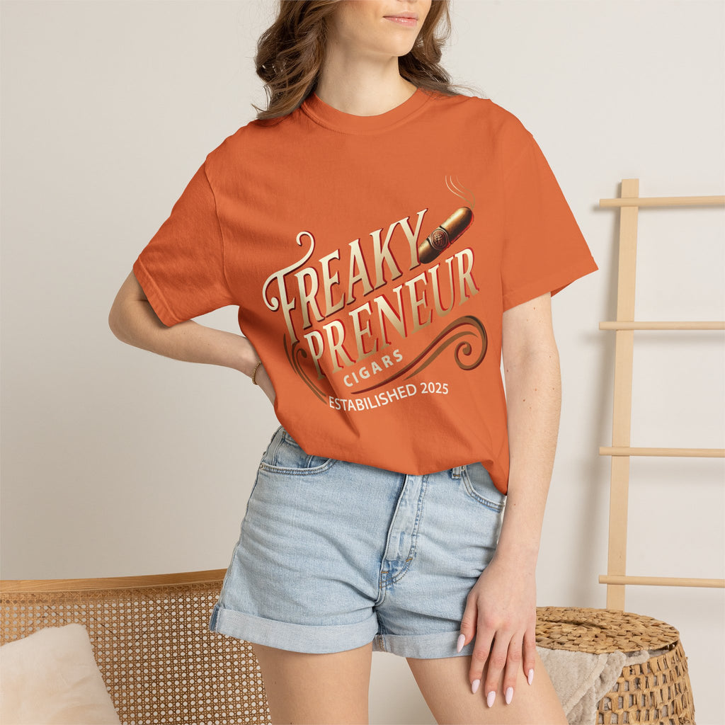 Freakypreneur Graphic T-Shirt — Vintage Cigar Logo with QR Back