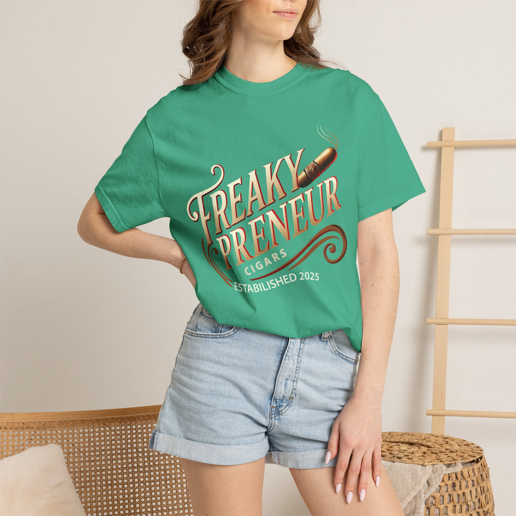 Freakypreneur Graphic T-Shirt — Vintage Cigar Logo with QR Back