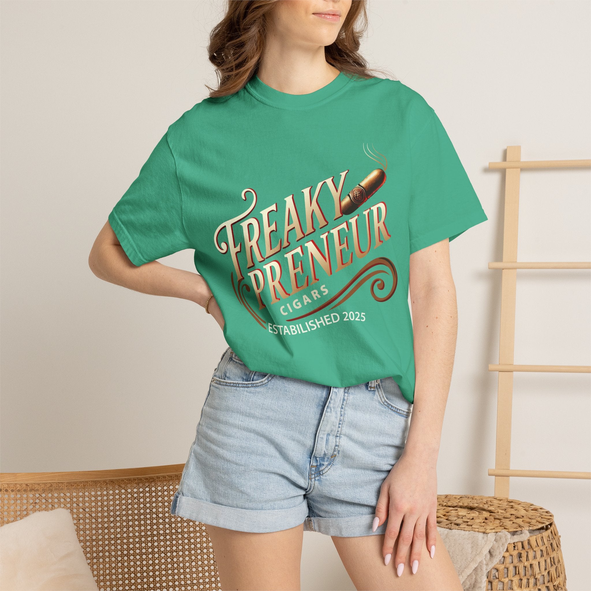 Freakypreneur Graphic T-Shirt — Vintage Cigar Logo with QR Back