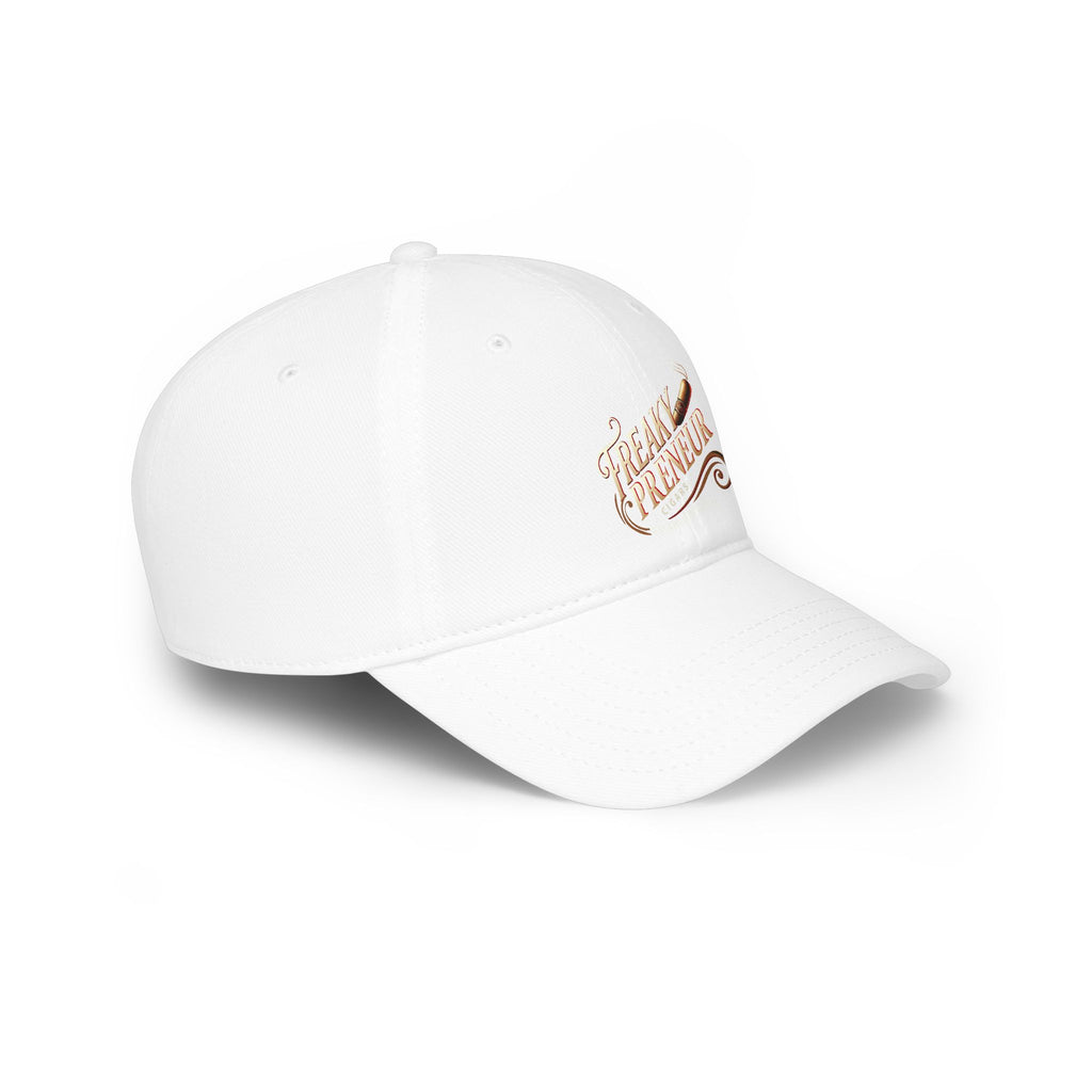 Freakypreneur Cigar Embroidered Baseball Cap — Low Profile Red Hat