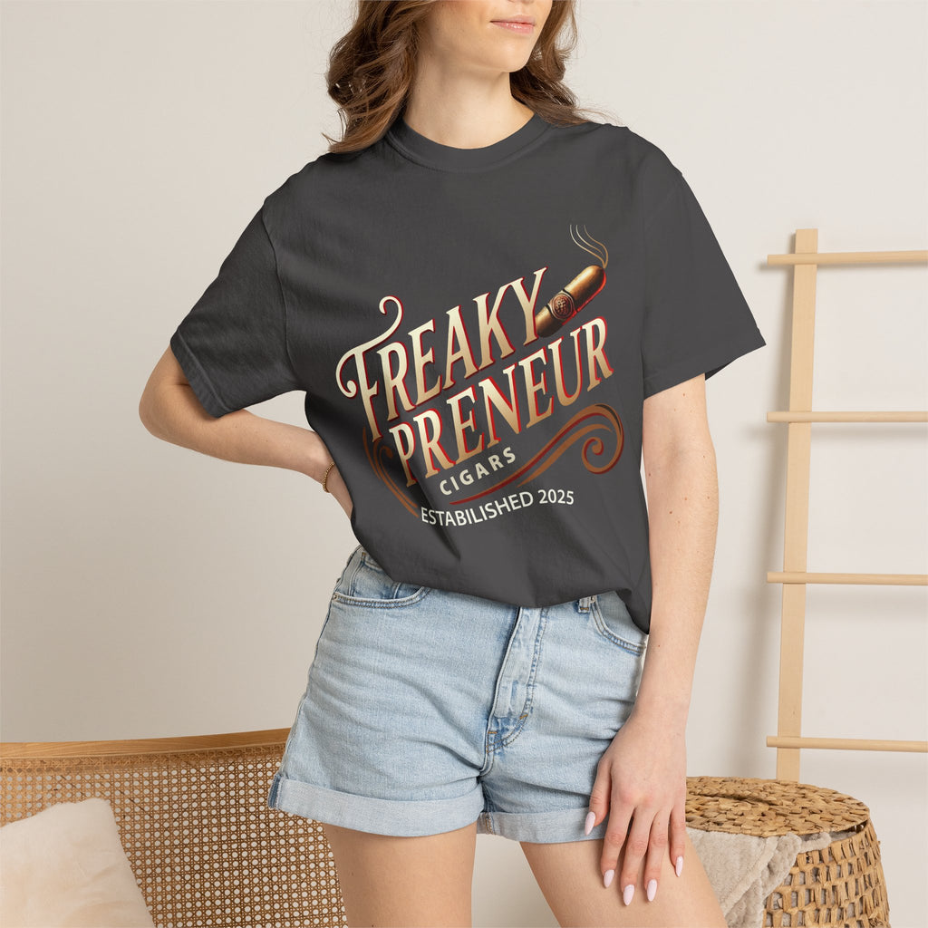 Freakypreneur Graphic T-Shirt — Vintage Cigar Logo with QR Back
