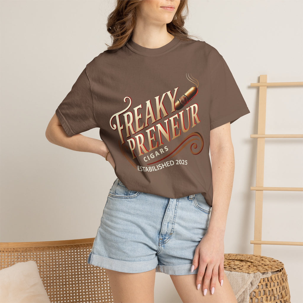 Freakypreneur Graphic T-Shirt — Vintage Cigar Logo with QR Back