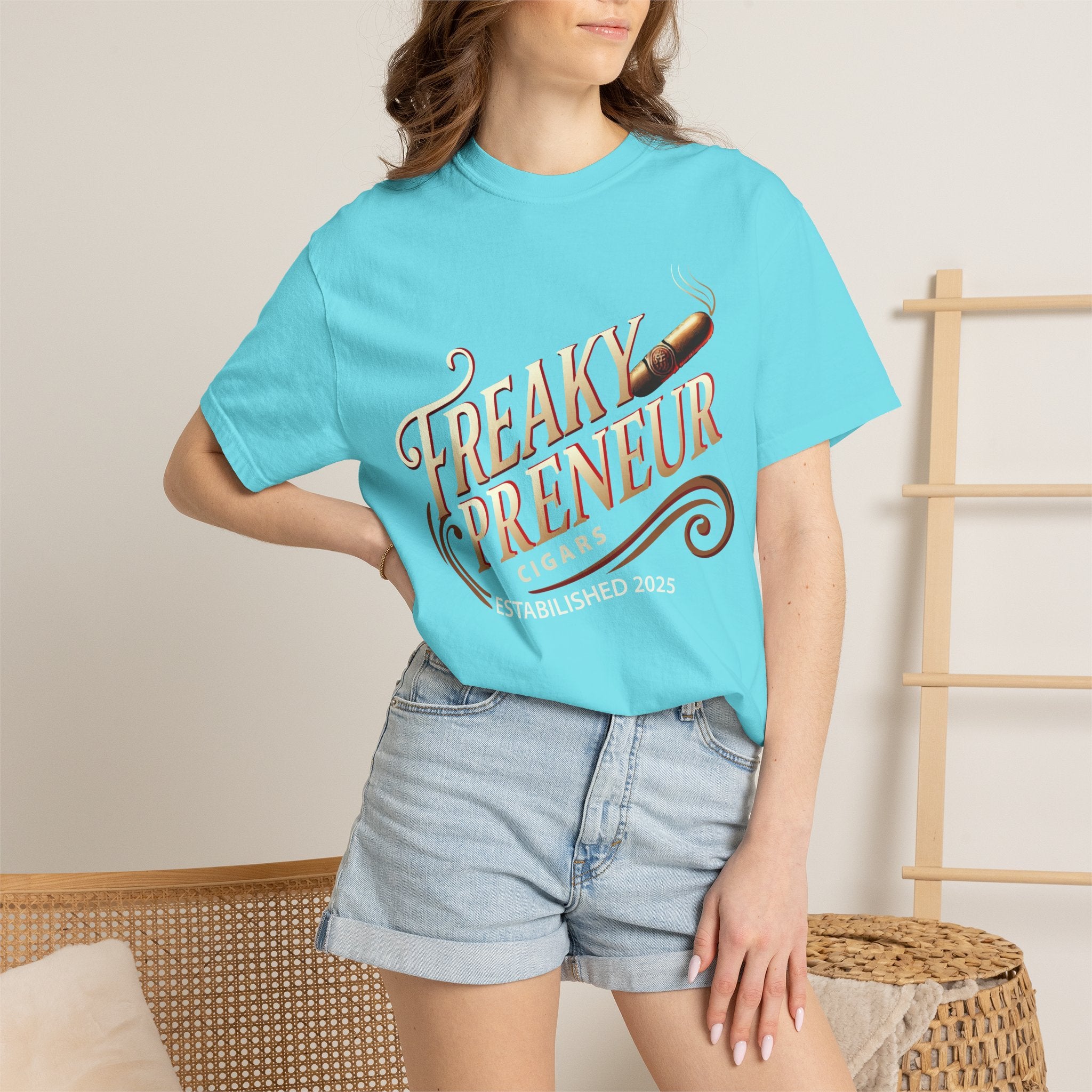 Freakypreneur Graphic T-Shirt — Vintage Cigar Logo with QR Back