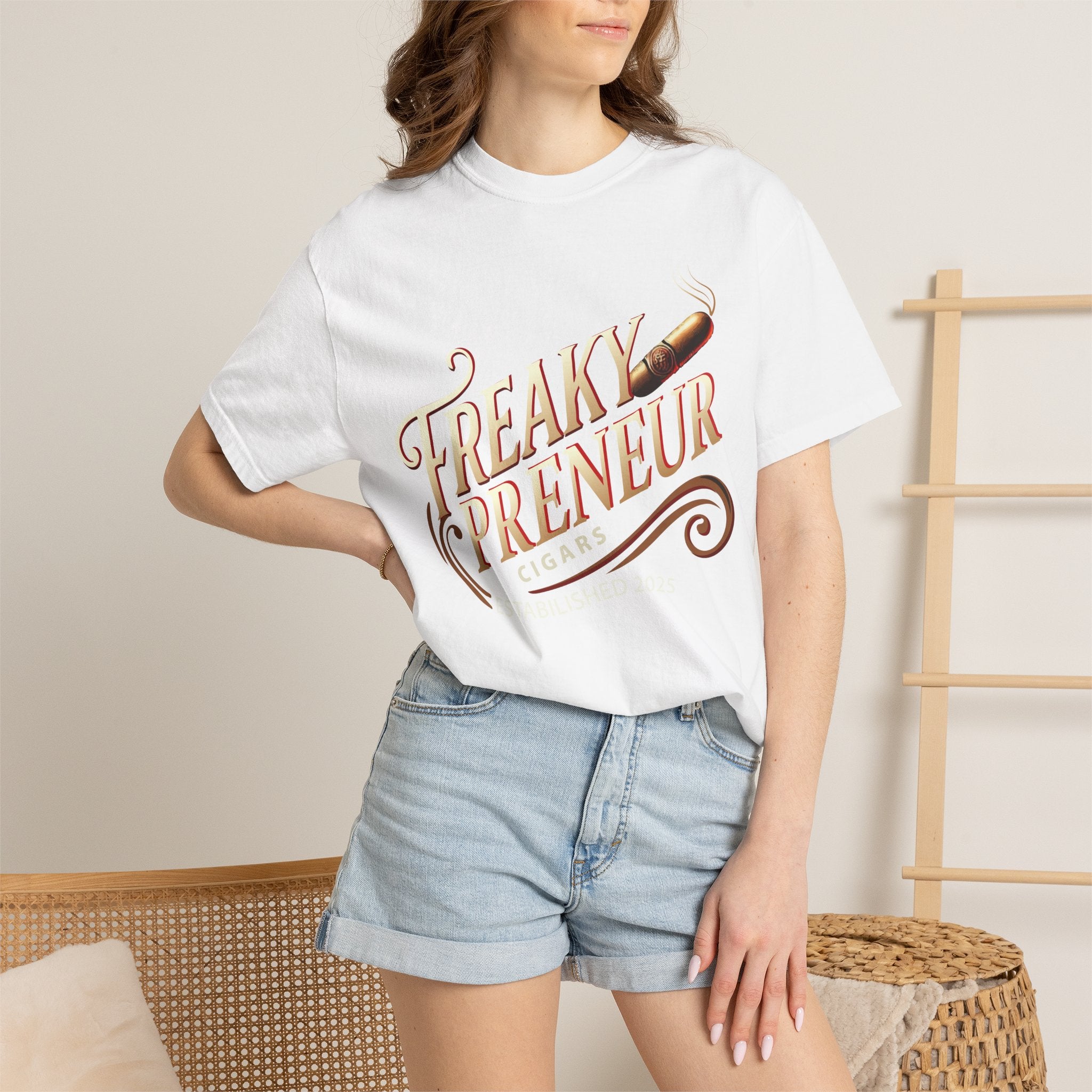 Freakypreneur Graphic T-Shirt — Vintage Cigar Logo with QR Back