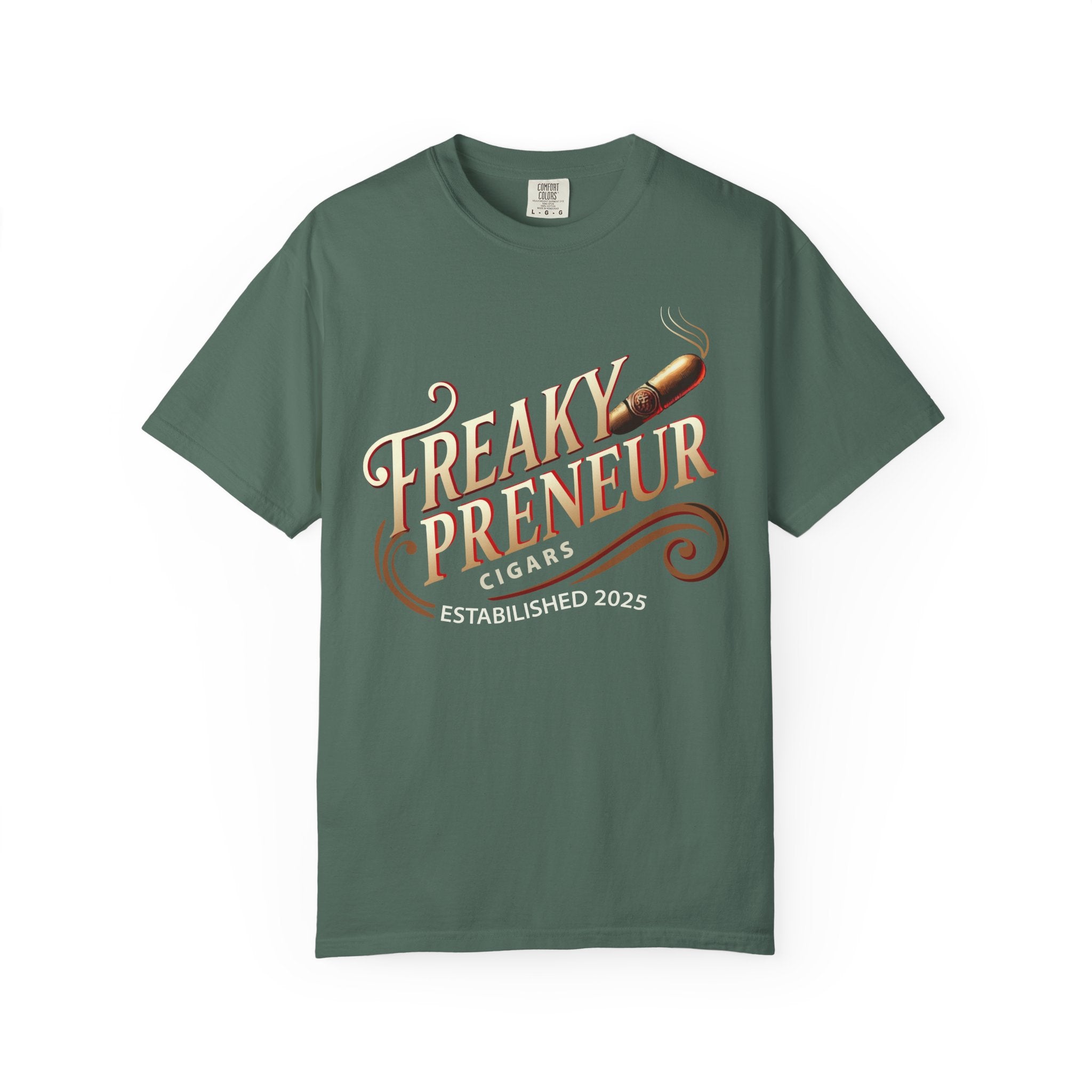 Freakypreneur Graphic T-Shirt — Vintage Cigar Logo with QR Back