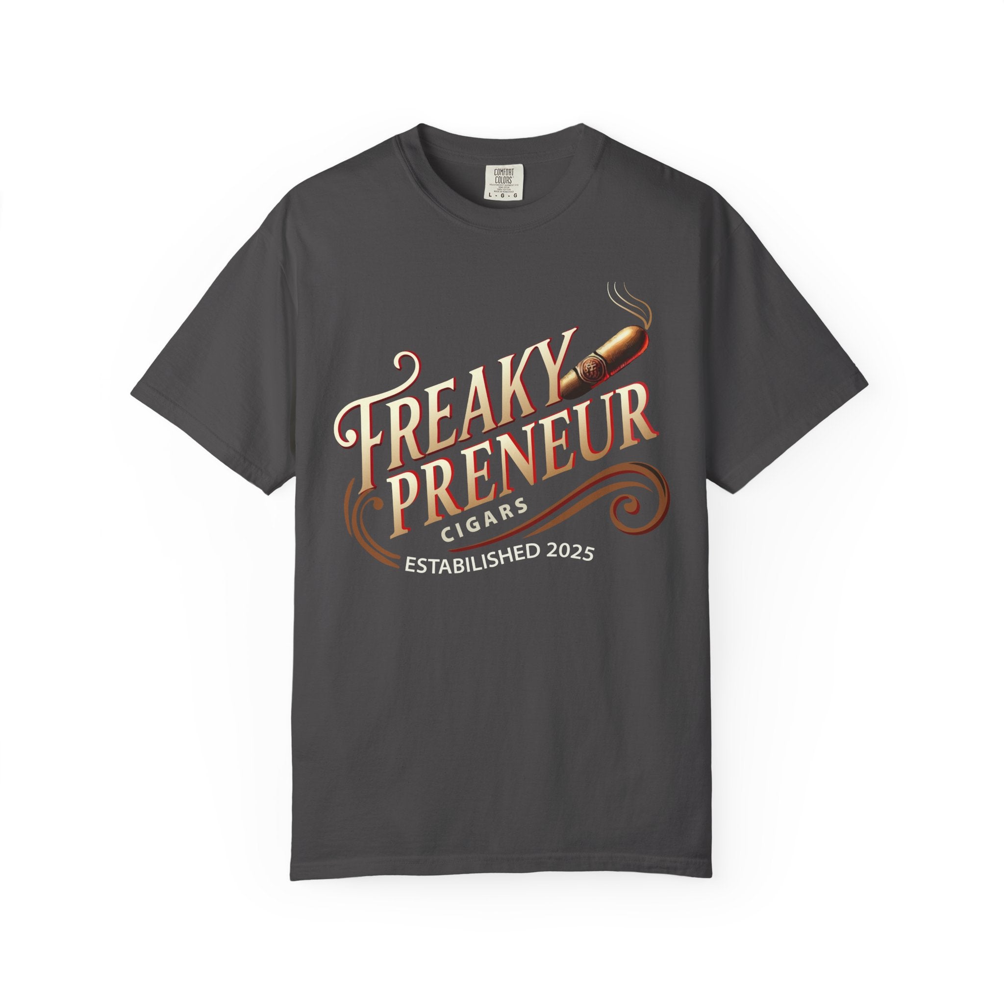 Freakypreneur Graphic T-Shirt — Vintage Cigar Logo with QR Back